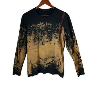 Black Artsy Long Tattoo Sleeve TShirt, M. Krush Clothing grunge